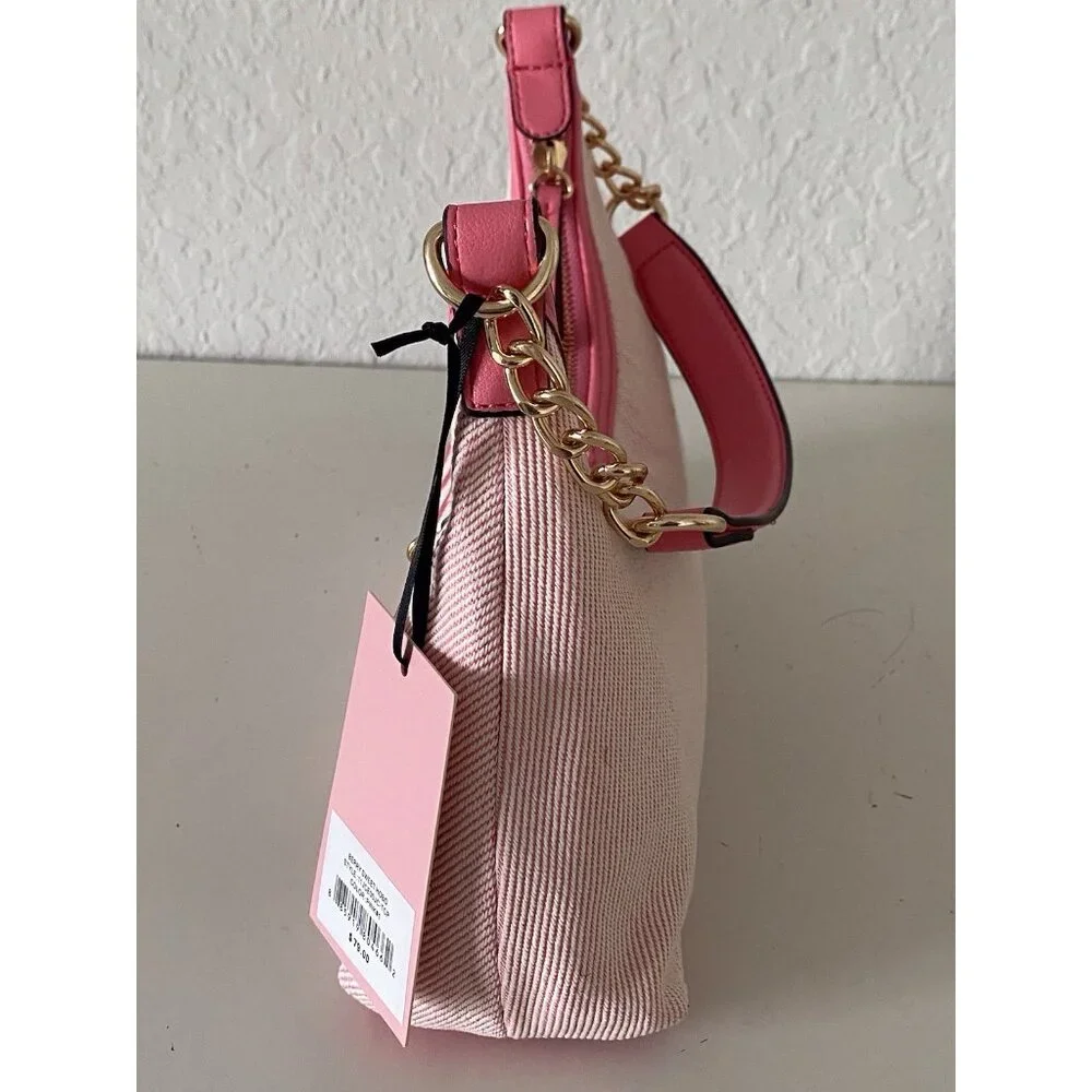 Juicy Couture Berry Sweet Hobo‎ Shoulder Bag Pink Strawberry With Charm NEW